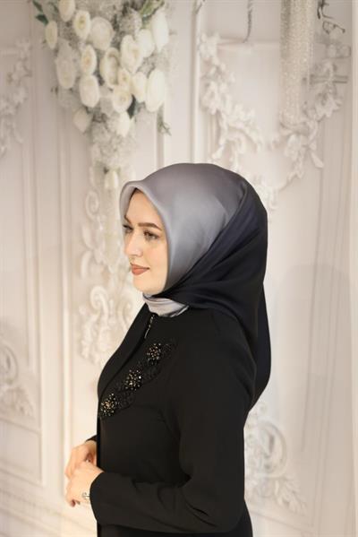 9010/3 KOD GEÇİŞLİ SİYAH AHLEM SAF İPEK EŞARP STD