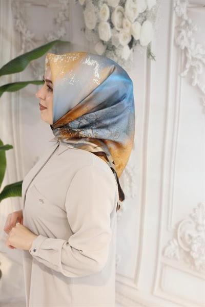 9022230/361 KOD FIRÇA DESENLİ PİERRE CARDİN SAF İPEK EŞARP BEJ