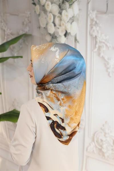 9022230/361 KOD FIRÇA DESENLİ PİERRE CARDİN SAF İPEK EŞARP BEJ