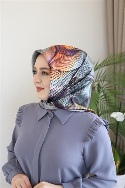 9027230/311 KOD FIRÇA DESENLİ PİERRE CARDİN SAF İPEK EŞARP