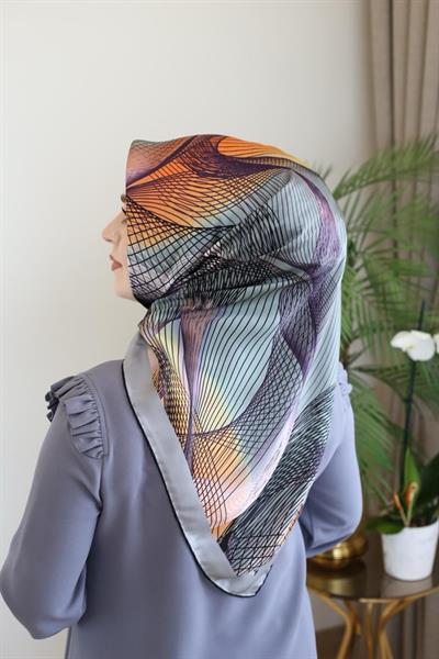 9027230/311 KOD FIRÇA DESENLİ PİERRE CARDİN SAF İPEK EŞARP