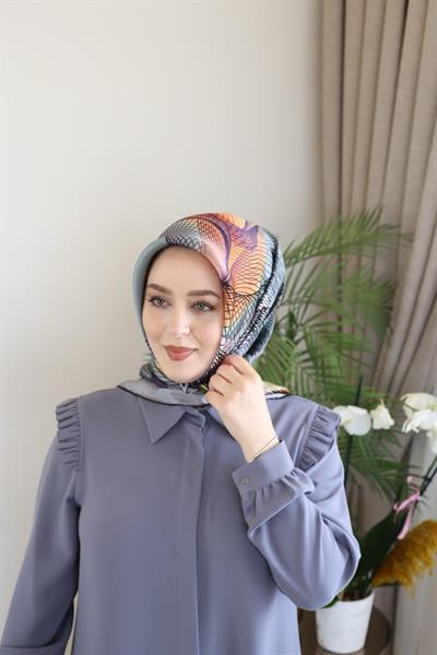 9027230/311 KOD FIRÇA DESENLİ PİERRE CARDİN SAF İPEK EŞARP