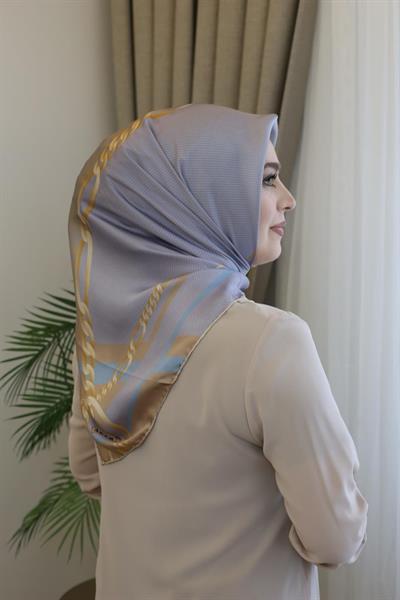 9041701/331 KOD ZİNCİR DESENLİ AKER SAF İPEK EŞARP