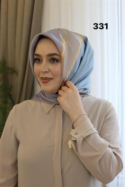 9041701/331 KOD ZİNCİR DESENLİ AKER SAF İPEK EŞARP