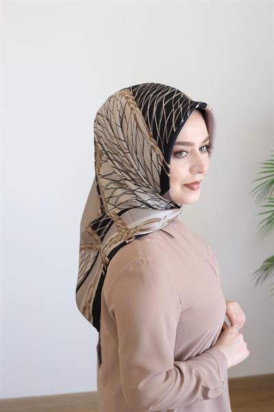 9041713/914 KOD ZİNCİR DESENLİ AKER TWİLL İPEK EŞARP