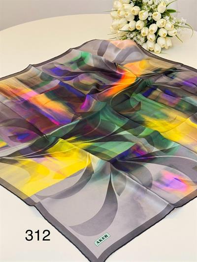 9043701/312 CODE GEOMETRY DESENLİ AKER SAF İPEK EŞARP