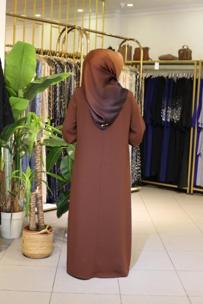 9130 CODE CUFF SLEEVE BRONZE ABAYA