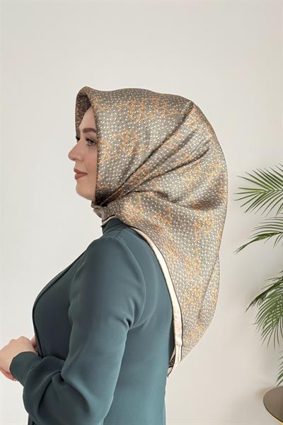 9228/32 9228/05 KOD KLASİK DETAYLI ARMİNE TWİL EŞARP YEŞİL