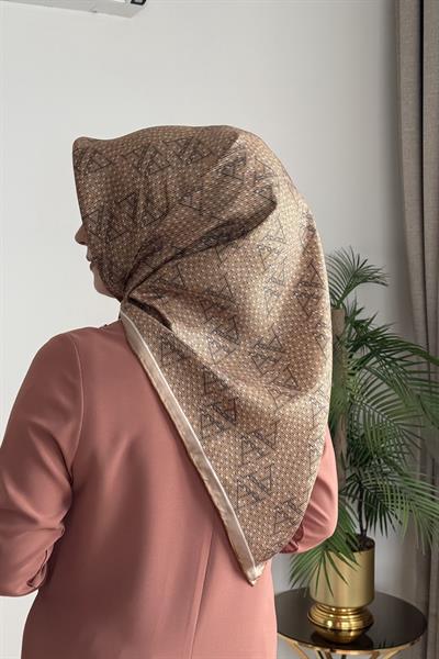 9228/58 9228/05 KOD KLASİK DETAYLI ARMİNE TWİL EŞARP HARDAL