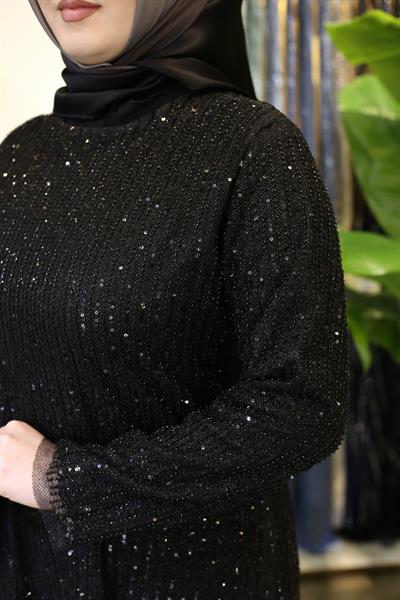 9251 فستان سهرة مطبوع بالحجر كود 9251