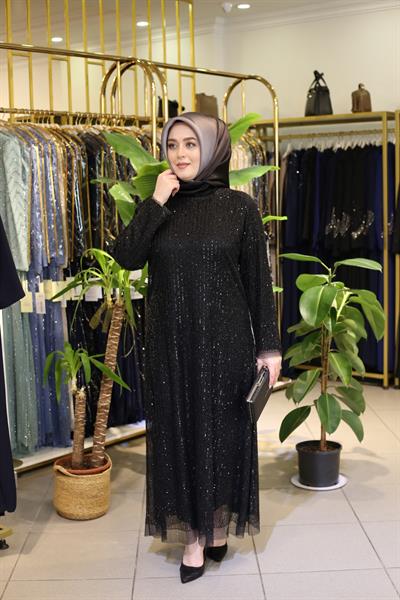 9251 فستان سهرة مطبوع بالحجر كود 9251