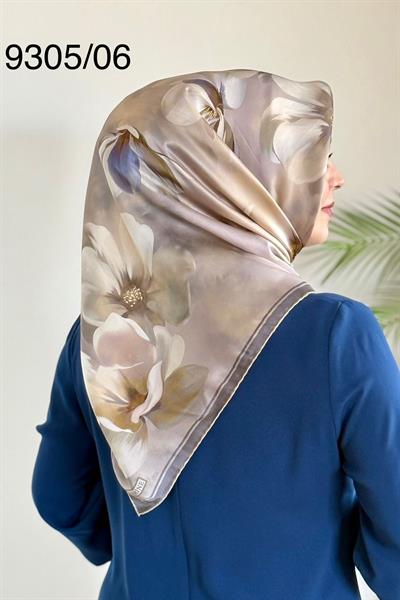 9305/06 КОД ШАРФ ИЗ ЧИСТОГО ШЕЛКА ARMINE С ЦВЕТОЧНЫМ УЗОРОМ