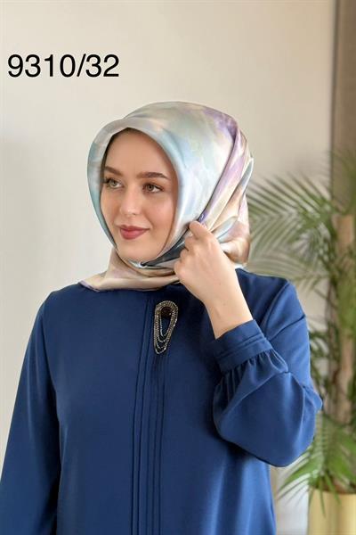 9310/32 CODE FLORAL PATTERNED ARMINE PURE SILK SCARF