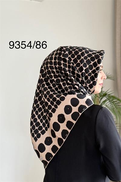 9354/86 KOD KLASİK DESENLİ ARMİNE SAF İPEK EŞARP STD