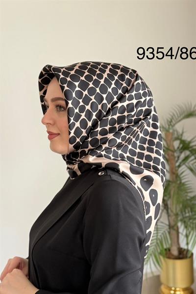 9354/86 KOD KLASİK DESENLİ ARMİNE SAF İPEK EŞARP STD