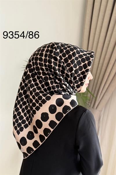 9354/86 KOD KLASİK DESENLİ ARMİNE SAF İPEK EŞARP STD
