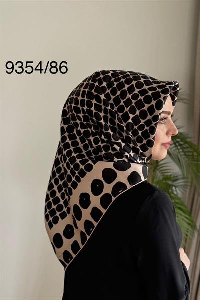 9354/86 KOD KLASİK DESENLİ ARMİNE SAF İPEK EŞARP STD