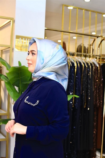 9519/03 KOD ÇİÇEK DESEN ARMİNE SAF İPEK EŞARP