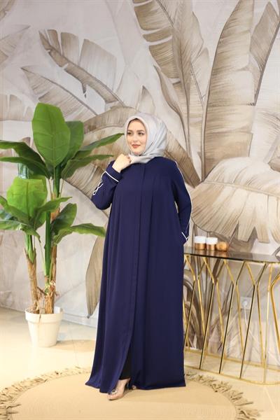 9570 CODE WHITE PADDED ABAYA