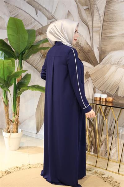 9570 CODE WHITE PADDED ABAYA