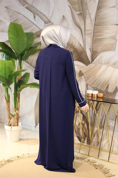 9570 CODE WHITE PADDED ABAYA