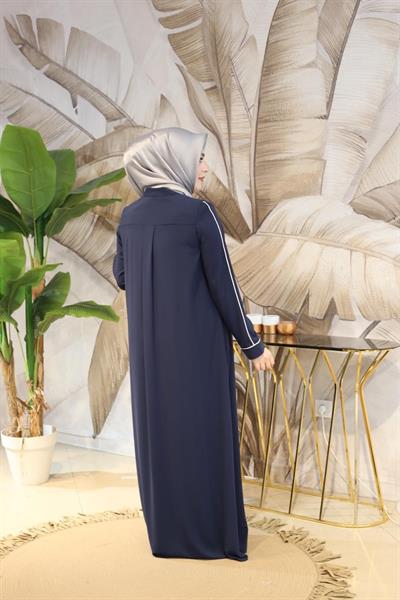 9570 CODE WHITE PADDED ABAYA