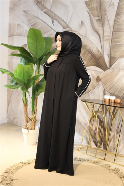 9570 CODE WHITE PADDED ABAYA
