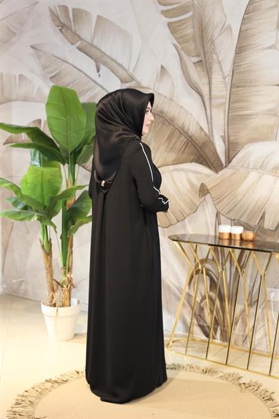 9570 CODE WHITE PADDED ABAYA