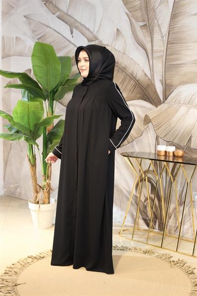 9570 CODE WHITE PADDED ABAYA
