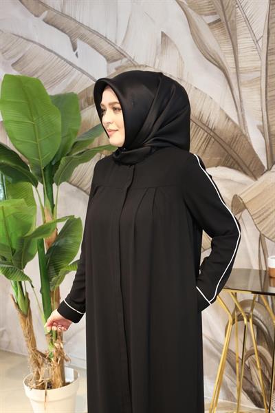 9570 CODE WHITE PADDED ABAYA