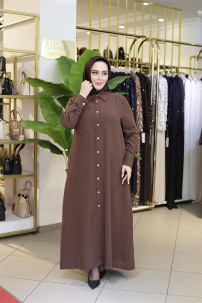 AEROBİN KETEN GÜNLÜK ELBİSE 6029 KOD