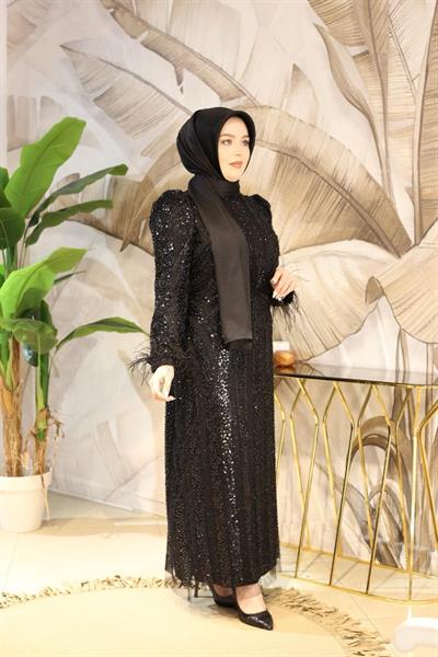 ARMC529 ABENDKLEID AUS STEIN MIT ÄRMELDETAIL