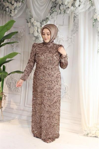 ARMC558 CODE SELBST GEMUSTERTES ABENDKLEID MIT PAILLETTEN