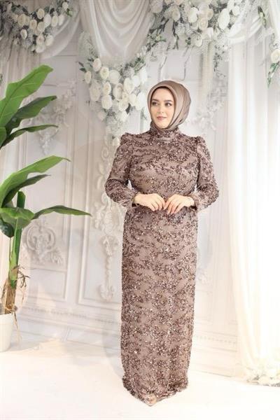 ARMC558 CODE SELBST GEMUSTERTES ABENDKLEID MIT PAILLETTEN