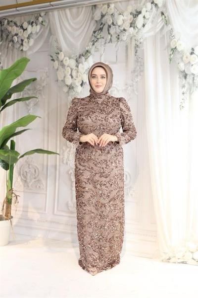 ARMC558 CODE SELBST GEMUSTERTES ABENDKLEID MIT PAILLETTEN