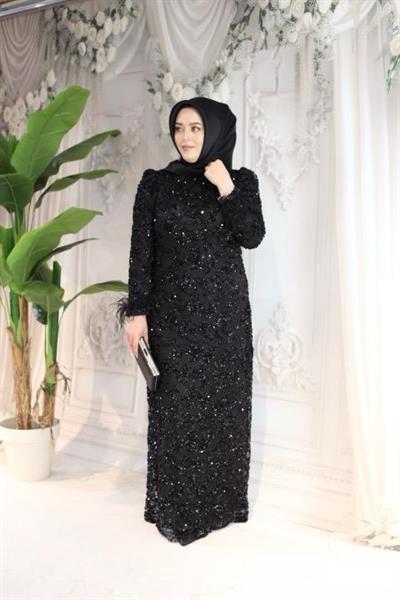 ARMC558 CODE SELBST GEMUSTERTES ABENDKLEID MIT PAILLETTEN