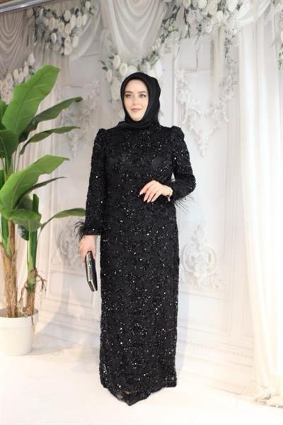 ARMC558 CODE SELBST GEMUSTERTES ABENDKLEID MIT PAILLETTEN