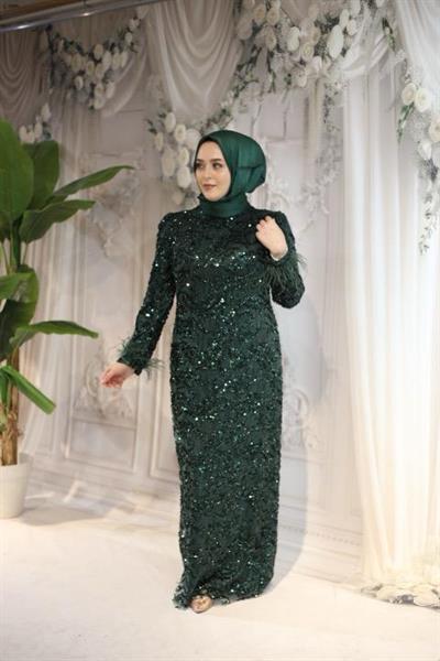 ARMC558 CODE SELBST GEMUSTERTES ABENDKLEID MIT PAILLETTEN