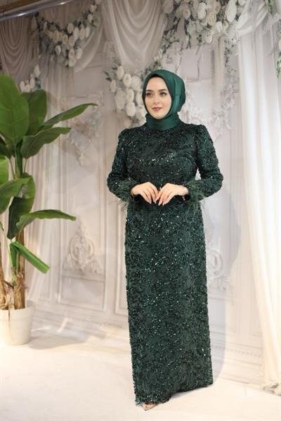 ARMC558 CODE SELBST GEMUSTERTES ABENDKLEID MIT PAILLETTEN