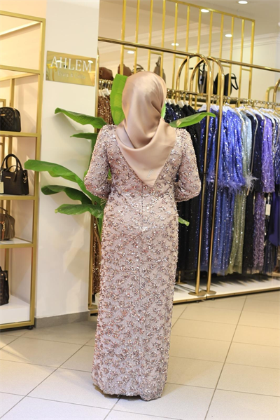 ARMC615 CODED STONE-EMBELLISHED EVENING GOWN