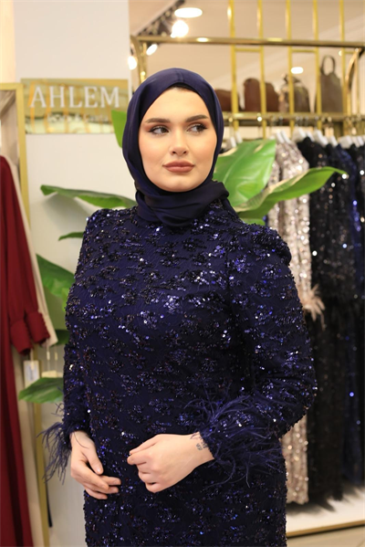 ARMC615 فستان سهرة مزين بالحجارة الكريمة