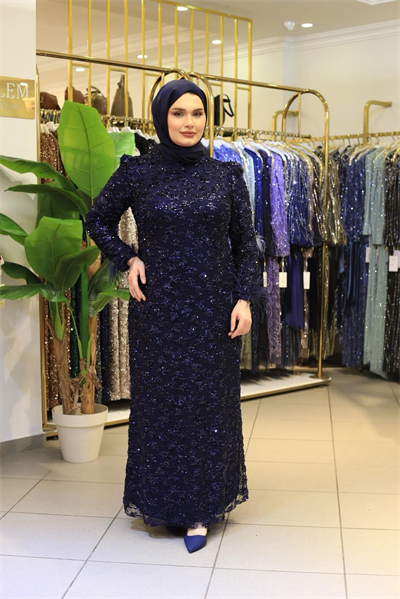 ARMC615 فستان سهرة مزين بالحجارة الكريمة