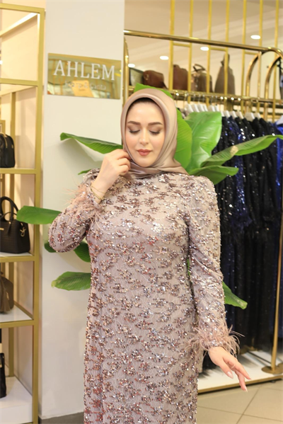 ARMC615 CODED STONE-EMBELLISHED EVENING GOWN