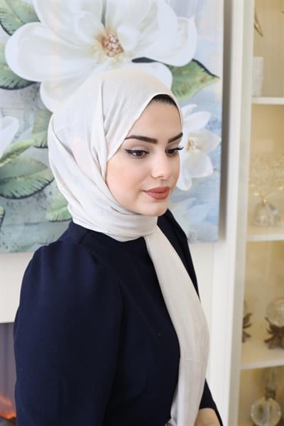 ARMİNE DAMA DESEN PAMUK ŞAL 07 BEYAZ