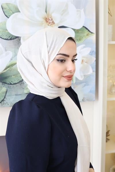 ARMİNE DAMA DESEN PAMUK ŞAL 07 BEYAZ