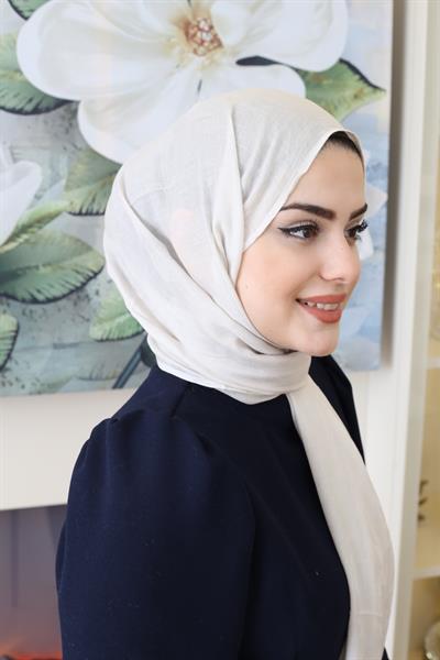 ARMİNE DAMA DESEN PAMUK ŞAL 07 BEYAZ