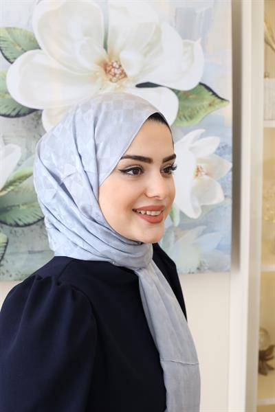 ARMINE ELEGANCE SILK COTTON CHECKER J. SILK SHAWL