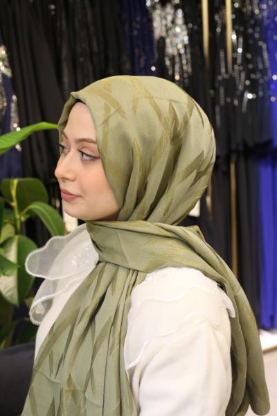 ARMINE LYOCELL ZIGZAG PATTERN SHAWL 1