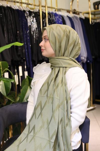 ARMINE LYOCELL ZIGZAG PATTERN SHAWL 1