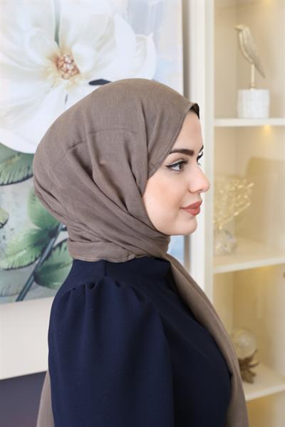 ARMİNE DAMA DESEN PAMUK ŞAL 09 VİZON